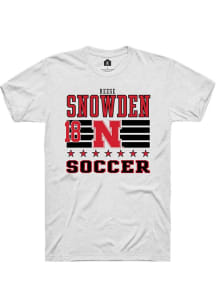 Reese Snowden White Nebraska Cornhuskers NIL Striped Short Sleeve T Shirt