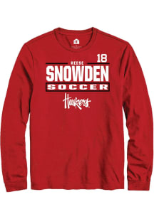 Reese Snowden Rally Mens Red Nebraska Cornhuskers NIL Stacked Box Tee