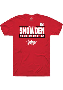Reese Snowden Red Nebraska Cornhuskers NIL Stacked Box Short Sleeve T Shirt