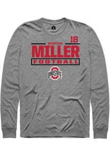 Bodpegn Miller Rally Mens Graphite Ohio State Buckeyes NIL Stacked Box Tee