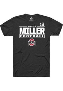 Bodpegn Miller Black Ohio State Buckeyes NIL Stacked Box Short Sleeve T Shirt