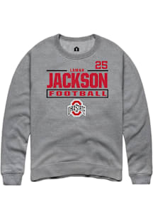 Lamar Jackson  Rally Ohio State Buckeyes Mens Graphite Football NIL Stacked Box Long Sleeve Crew S..