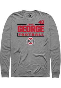 Logan George Rally Mens Graphite Ohio State Buckeyes NIL Stacked Box Tee