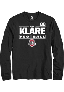 Max Klare Rally Mens Black Ohio State Buckeyes NIL Stacked Box Tee