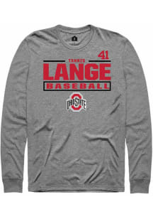Tannis Lange Rally Mens Graphite Ohio State Buckeyes NIL Stacked Box Tee