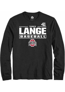 Tannis Lange Rally Mens Black Ohio State Buckeyes NIL Stacked Box Tee