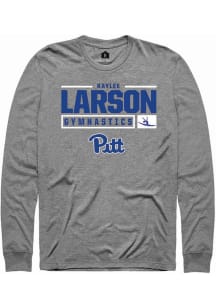 Kaylee Larson Rally Mens Graphite Pitt Panthers NIL Stacked Box Tee