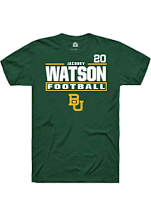 Jacorey Watson  Baylor Bears Green Rally Football NIL Stacked Box Short Sleeve T Shirt
