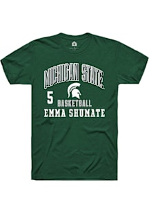 Emma Shumate  Michigan State Spartans Green Rally NIL Arch Logo Short Sleeve T Shirt