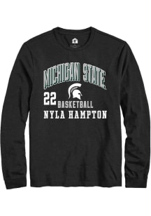 Nyla Hampton Rally Mens Black Michigan State Spartans NIL Arch Logo Tee
