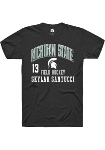 Skylar Santucci Black Michigan State Spartans NIL Arch Logo Short Sleeve T Shirt