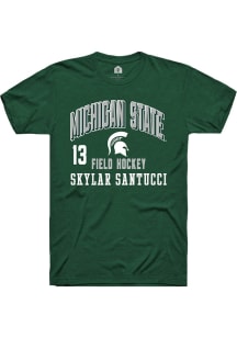 Skylar Santucci Green Michigan State Spartans NIL Arch Logo Short Sleeve T Shirt
