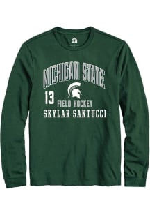 Skylar Santucci Rally Mens Green Michigan State Spartans NIL Arch Logo Tee