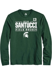 Skylar Santucci Rally Mens Green Michigan State Spartans NIL Stacked Box Tee