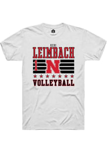 Keri Leimbach White Nebraska Cornhuskers NIL Striped Short Sleeve T Shirt