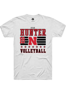 Ryan Hunter White Nebraska Cornhuskers NIL Striped Short Sleeve T Shirt