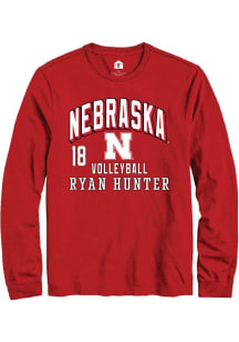 Ryan Hunter Rally Mens Red Nebraska Cornhuskers NIL Arch Logo Tee