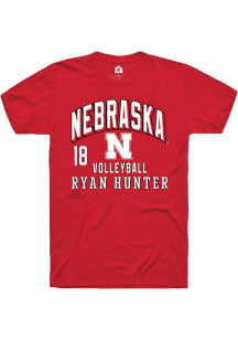 Ryan Hunter Red Nebraska Cornhuskers NIL Arch Logo Short Sleeve T Shirt