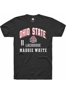 Maddie White Black Ohio State Buckeyes NIL Arch Logo Short Sleeve T Shirt