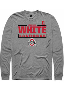 Maddie White Rally Mens Graphite Ohio State Buckeyes NIL Stacked Box Tee