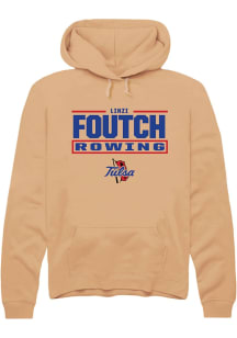 Linzi Foutch Rally Mens Gold Tulsa Golden Hurricane NIL Stacked Box Hooded Sweatshirt