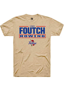 Linzi Foutch  Tulsa Golden Hurricane Tan Rally NIL Stacked Box Short Sleeve T Shirt