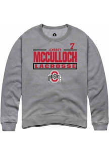 Lindsey McCulloch Rally Mens Graphite Ohio State Buckeyes NIL Stacked Box Crew Sweatshirt