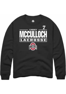 Lindsey McCulloch Rally Mens Black Ohio State Buckeyes NIL Stacked Box Crew Sweatshirt