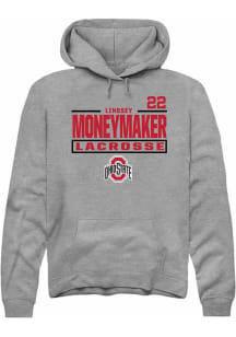 Lindsey Moneymaker Rally Mens Graphite Ohio State Buckeyes NIL Stacked Box Hooded Sweatshirt