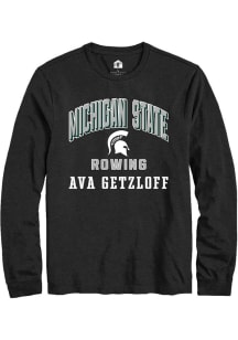Ava Getzloff Rally Mens Black Michigan State Spartans NIL Arch Logo Tee