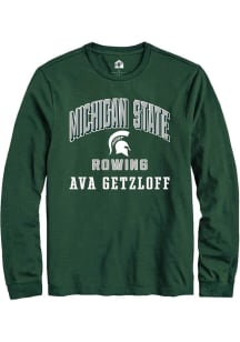 Ava Getzloff Rally Mens Green Michigan State Spartans NIL Arch Logo Tee