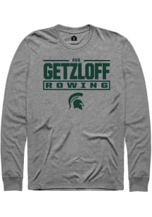 Ava Getzloff Rally Mens Graphite Michigan State Spartans NIL Stacked Box Tee