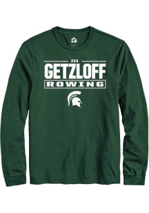 Ava Getzloff Rally Mens Green Michigan State Spartans NIL Stacked Box Tee