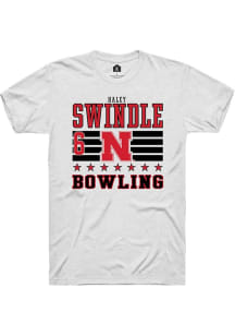 Haley Swindle White Nebraska Cornhuskers NIL Striped Short Sleeve T Shirt