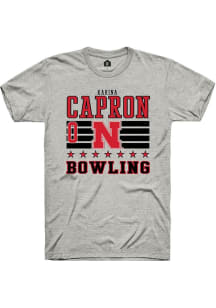 Karina Capron Ash Nebraska Cornhuskers NIL Striped Short Sleeve T Shirt