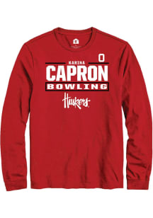 Karina Capron Rally Mens Red Nebraska Cornhuskers NIL Stacked Box Tee