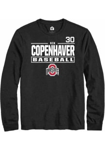 Nik Copenhaver Rally Mens Black Ohio State Buckeyes NIL Stacked Box Tee