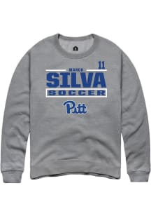 Marco Silva Rally Mens Graphite Pitt Panthers NIL Stacked Box Crew Sweatshirt