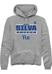Marco Silva Rally Mens Graphite Pitt Panthers NIL Stacked Box Hooded Sweatshirt