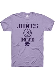 Cj Jones Lavender K-State Wildcats NIL Sport Icon Short Sleeve T Shirt