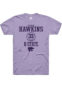 Coleman Hawkins Lavender K-State Wildcats NIL Sport Icon Short Sleeve T Shirt