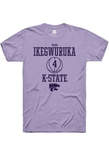 Mobi Ikegwuruka Lavender K-State Wildcats NIL Sport Icon Short Sleeve T Shirt