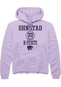 Finley Ohnstad Rally Mens Lavender K-State Wildcats NIL Sport Icon Hooded Sweatshirt
