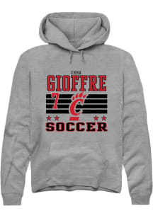 Emma Gioffre Rally Mens Grey Cincinnati Bearcats NIL Striped Hooded Sweatshirt