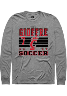 Emma Gioffre Rally Mens Grey Cincinnati Bearcats NIL Striped Tee