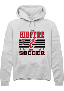 Emma Gioffre Rally Mens White Cincinnati Bearcats NIL Striped Hooded Sweatshirt