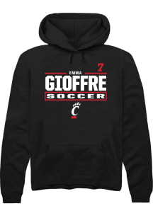 Emma Gioffre Rally Mens Black Cincinnati Bearcats NIL Stacked Box Hooded Sweatshirt