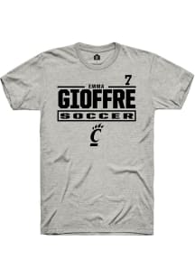 Emma Gioffre Ash Cincinnati Bearcats NIL Stacked Box Short Sleeve T Shirt