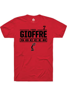 Emma Gioffre Red Cincinnati Bearcats NIL Stacked Box Short Sleeve T Shirt