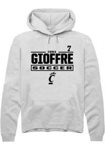 Emma Gioffre Rally Mens White Cincinnati Bearcats NIL Stacked Box Hooded Sweatshirt